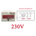 Elektroniczny licznik impulsów; wyświetlacz LED 6 cyfrowy; sterowanie beznapięciowe; zasilanie 230V AC; JDM-11-6H