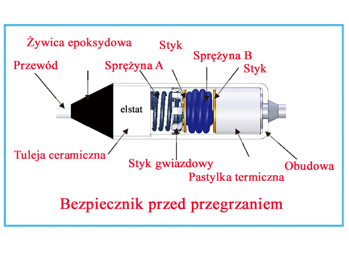 Koncentryczny bezpiecznik termiczny 15A 4x11mm 73C BF73 I Bezpiecznik termiczny Microtemp 1